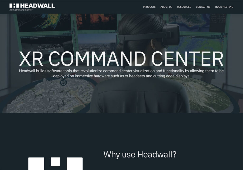 Headwall home page screenshot